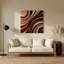 Gradient Abstract 54, art mural en métal brun-1757441007