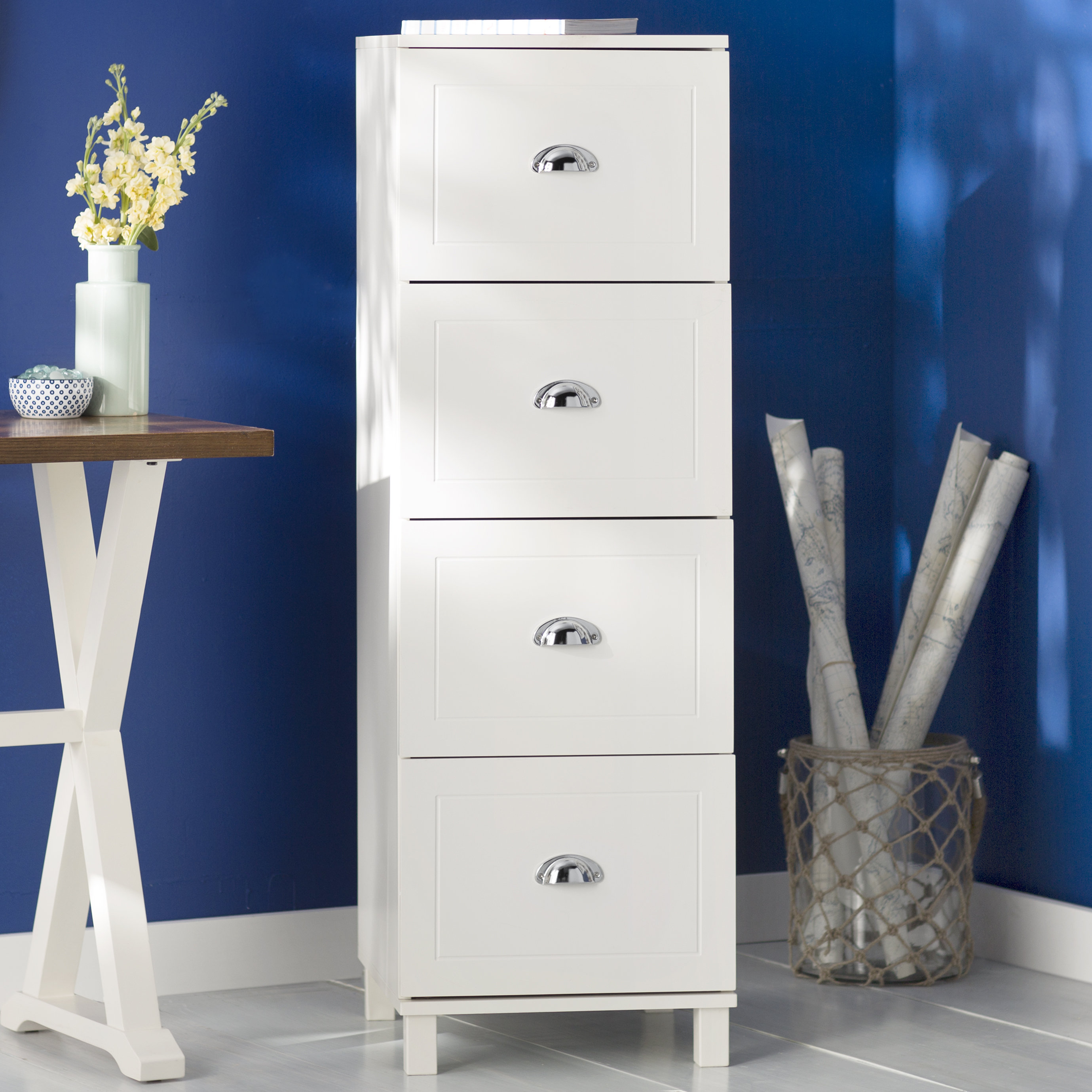 Winston Porter Brodan 4-Drawer Vertical Filing Cabinet & Reviews | Wayfair