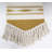 White Geometric Design Canvas Cotton Table Runner With Tassels 14" W X 71" L-569583165