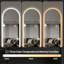 Miroir mural pleine longueur 65 po x 21 po à DEL, arche symétrique avec bordure en verre givré, éclairage à température de couleur à intensité variable 3, verre argenté sans cuivre, câblé ou à brancher