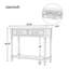 Console Daisy Series avec deux tiroirs et une tablette inférieure (gris rétro)-895914624