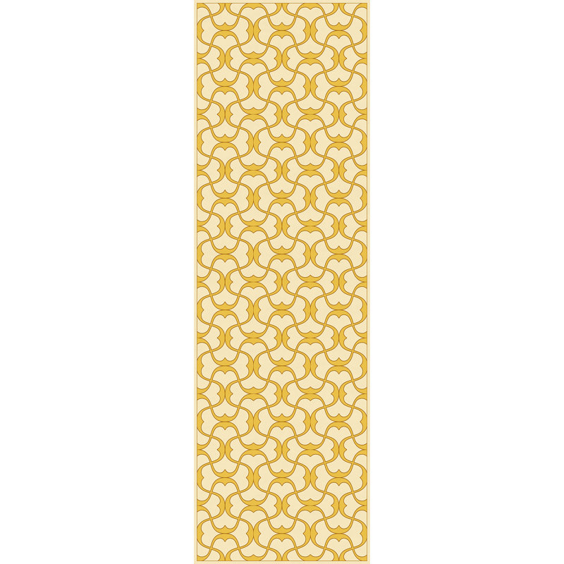 Aldo Vinyl Geometric Indoor Rug, Runner 2'6" x 8'