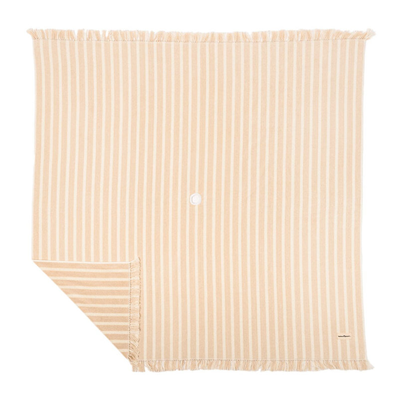 Beach Blanket, Tan/White