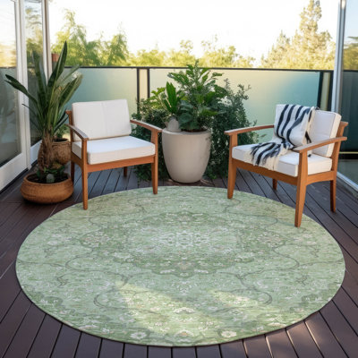 Tapis intérieur / extérieur vert Braeor
