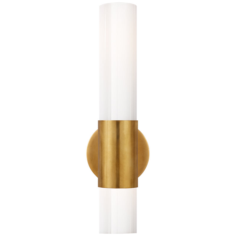 AERIN Penz Medium Cylindrical Sconce, Hand-Rubbed Antique Brass