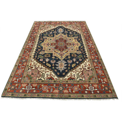 Durane One-of-a-Kind 8'10'' X 11'11'' New Age Wool Area Rug Blue