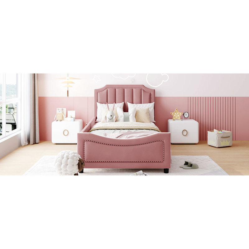 Lit de jour simple avec structure Classic, Pink