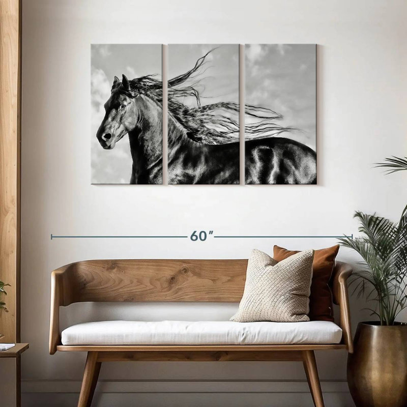 Wind Blown Mane III, 28" H x 45" W