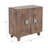Modern Rustic 2-Door Accent Storage Cabinet with Geometric Wood Panel Design, Brushed Metal Pulls, and Spacious Interior Shelving for Living Room, Bedroom, or Hallway - 30", Brown