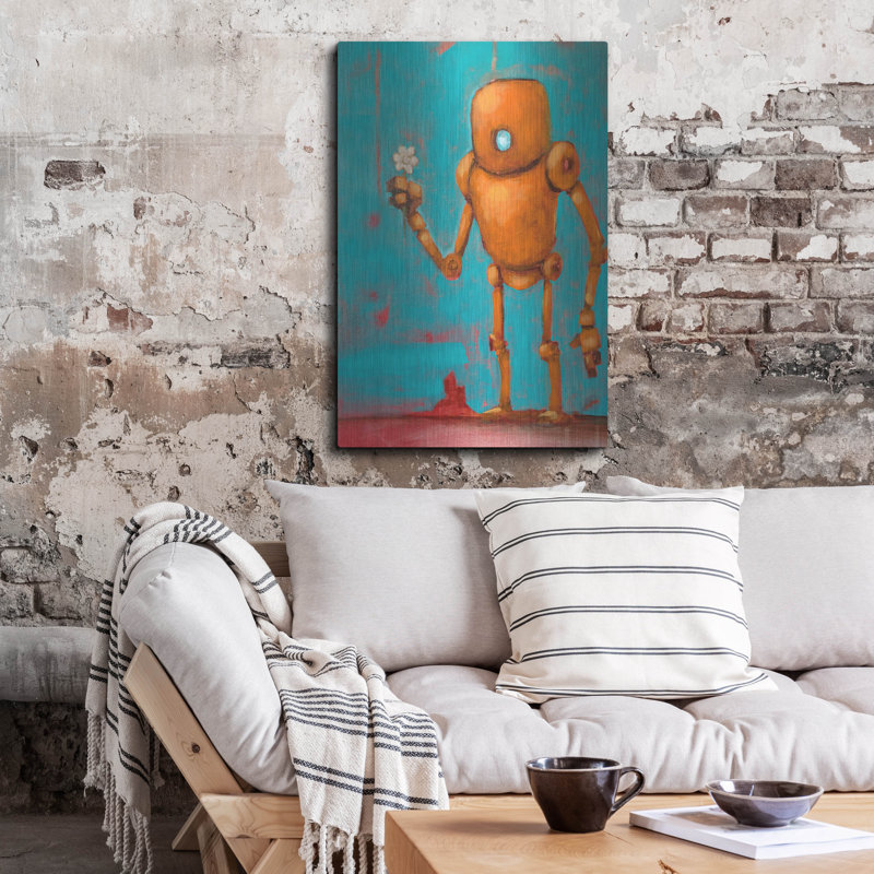 «Bot With Flower» par Craig Snodgrass, H 36 po x l 24 po