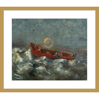 The Red Barque by Odilon Redon -Framed Giclee Print