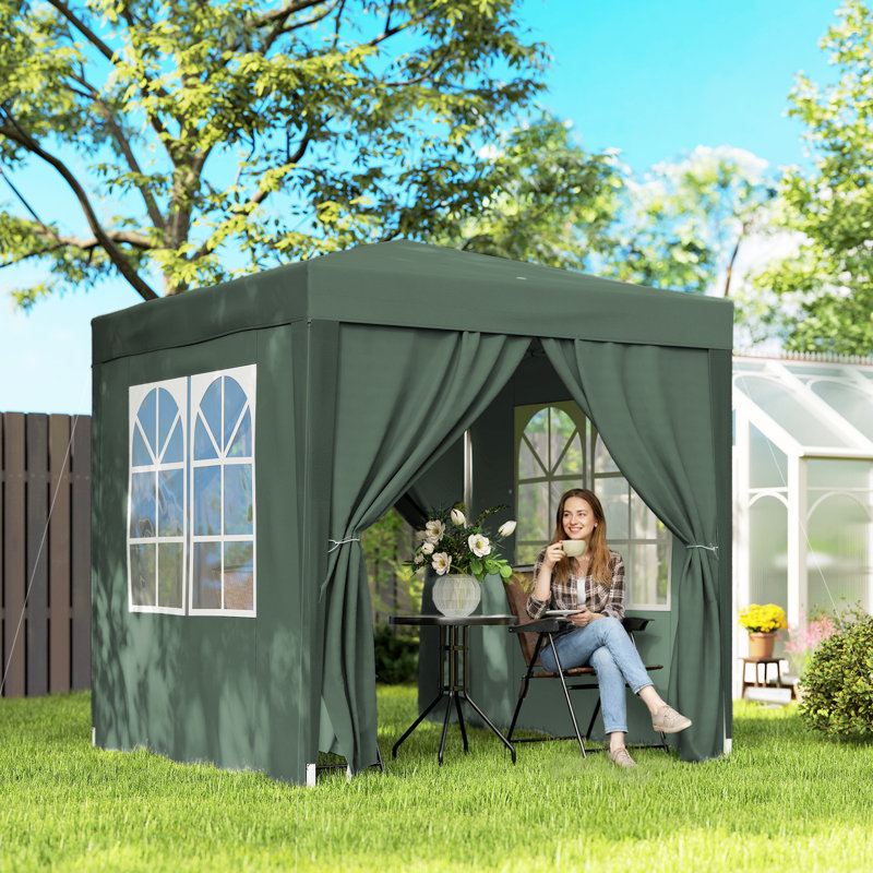 2m x 2m Steel Pop-Up Gazebo, Green