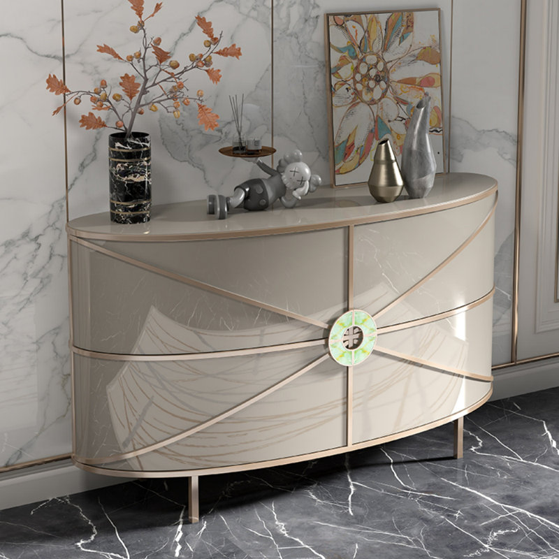 Buffet léger de luxe de style crème, Gris