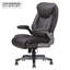 Chaise de bureau classique rembourrée en cuir reconstitué gris avec accoudoirs réglables, hauteur et pivot de 360 degrés, mobilier de bureau