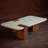 Cream-style vintage marble coffee table-515841982