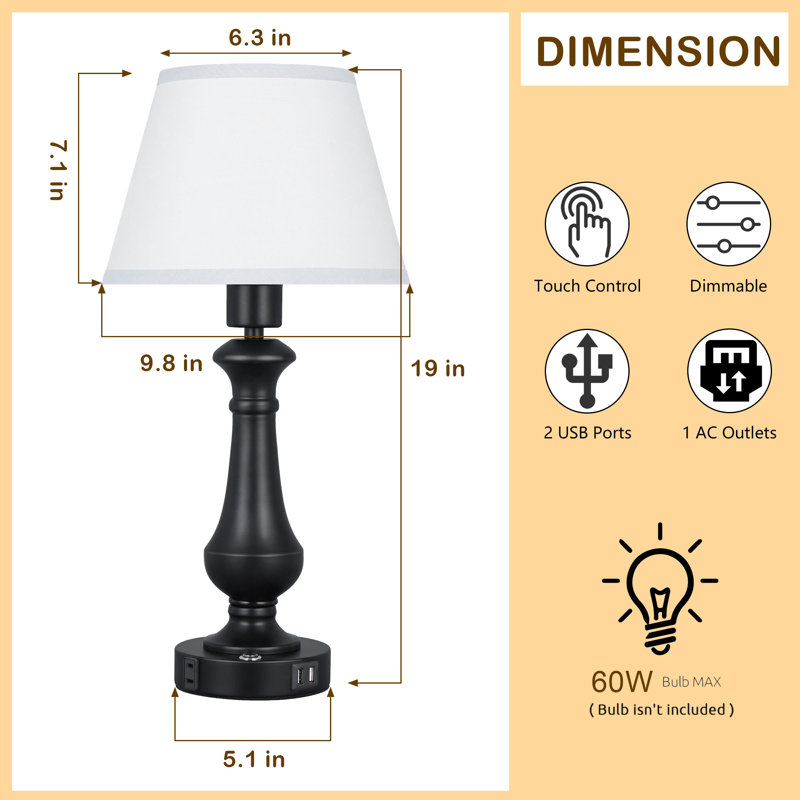 Evonni Metal USB Desk Lamp
