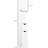 Tall White Bathroom Storage Unit, Freestanding With 2 Open Shelves And Door Cabinets, Particle Board, - Tipping Feature, Utilize Unused Space, 6" W X 11.8" D 46.5" H, 26 Lbs Total Weight Capacity