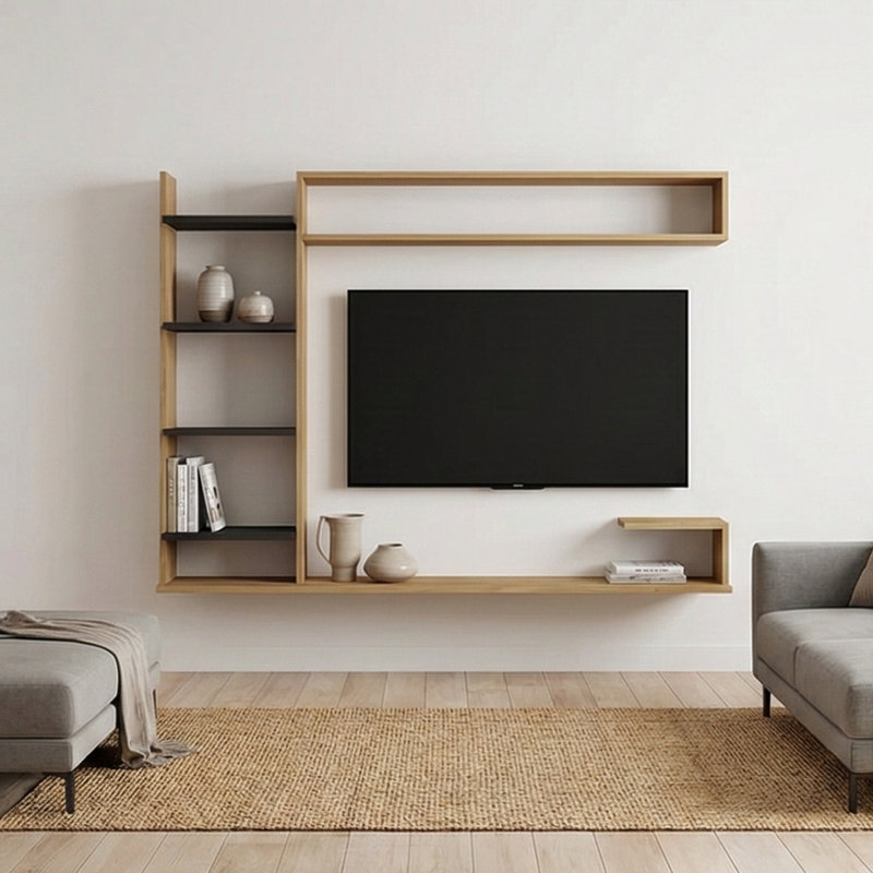 Latitude Run® Ogennaya Minimalist Flush Mount TV Stand TVs Up To 55 ...