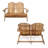Chamberlan 50.75'' Wide Acacia Loveseat with Cushions-232111060
