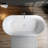 71" x 34" Freestanding Soaking Acrylic Bathtub