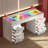 Makeup Vanity Desk HD Glass Top Built-in RGB Light Strips Large 13 Drawers Diamond Handles USB and Type-C-1346962108