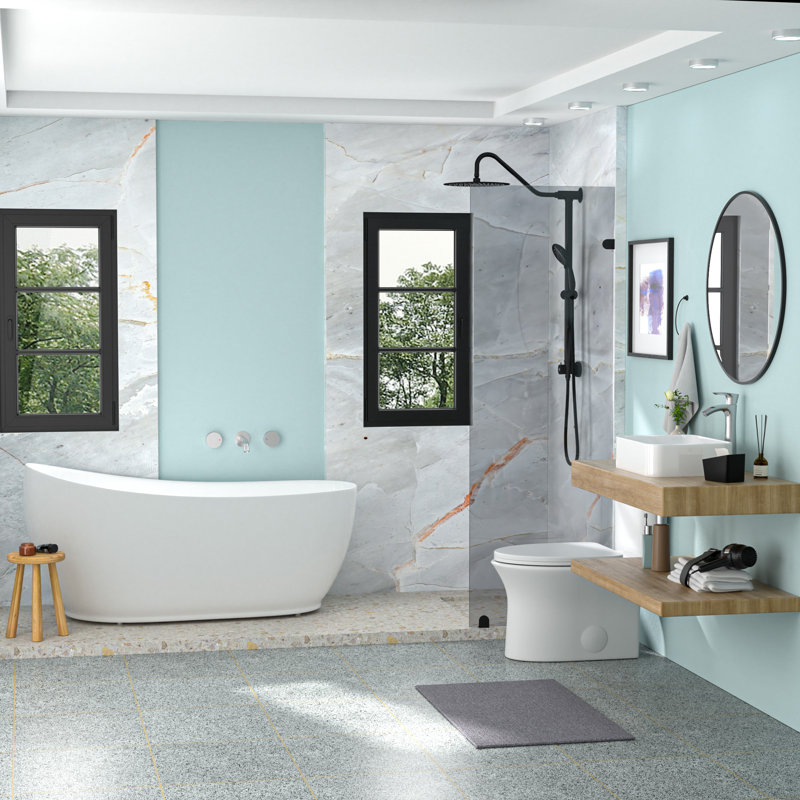 Lavabo de salle de bain rectangulaire en céramique blanche 19 "X15", Chrome