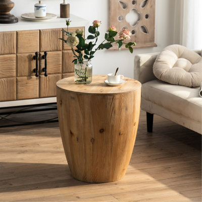 Vintage Coffee Table For Various Rooms - Solid Wood & , 21.23" W X D 23.52" H, 220 Lbs Weight Capacity, Storage Option, Simple Cleanup Elegant Multi-r