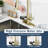 Single Hole Pull Out Kitchen Faucet With Glass Rinser Single Handle Kitchen Sink Faucets Stainless Steel Kitchen Basin Taps With Deck Plate-128933207