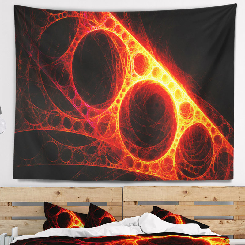 Abstract Polyester Tapestry, 50" H x 60" W