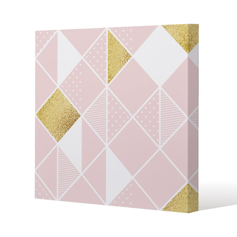 Geometric Slim Style Canvas Print, 30 cm H x 30 cm W
