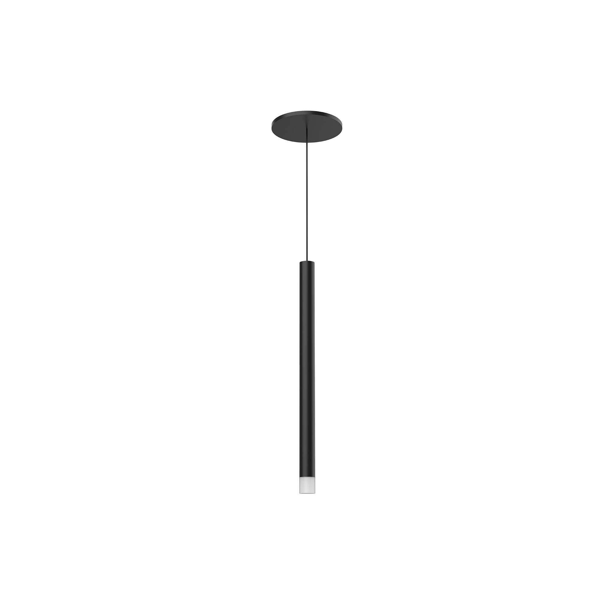 Single Light Dimmable LED Pendant, Black