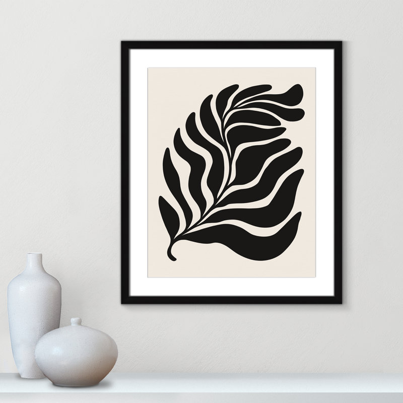 «Flow of Nature Print» par Royle, L 21,5 po x H 25,5 po, Imprimé mat, Satin Black