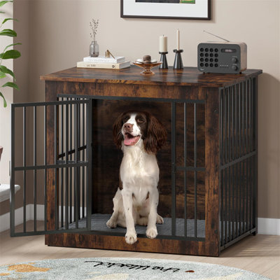 Vilas Metal and Wood Pet Furniture Style Crate with 3 Doors