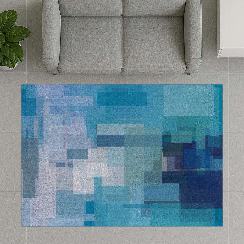 Geometric Area Rug, Rectangle 140 x 200 cm