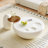 White Round Cat Paw And Penguin Nesting Coffee Table Set