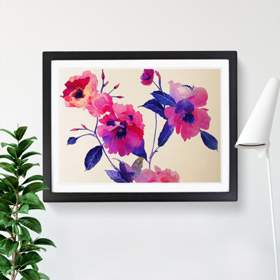 Exhilarating Watercolour Flowers - Single Picture Frame Print