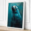 Seal in Teal Waters Coastal - Wrapped Canvas-2127855581-2127855583