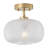 1-Adjustable Clear Glass Industrial Flush mount light