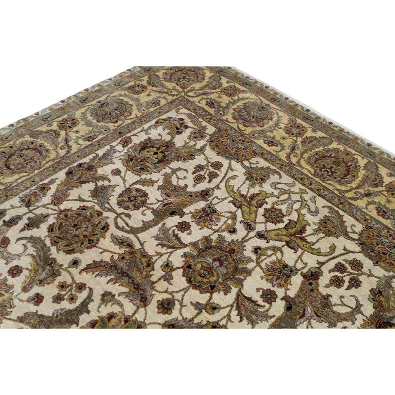 Wool Oriental Area Rug in Gold