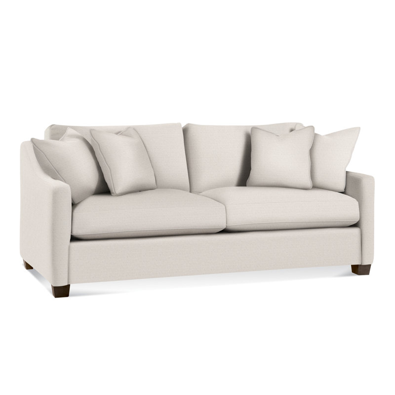 Oliver Sofa, White Textured Performance; 0865-91, Black