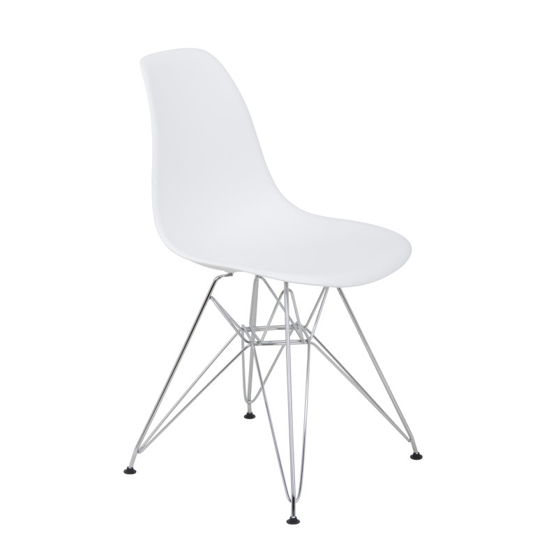 Chaise Jerrie, Blanc, Chrome