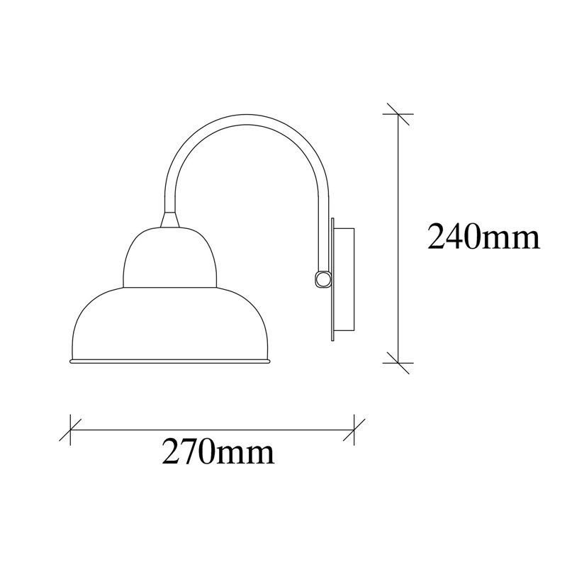 Glam Scandinavian Wall Lamp, Metal Body, 7.9 x 10.6 x 9.4 inches | E27 Socket, Max 40W | IP20 Rated, Perfect for Living Room, Bedroom & Hallway | Elegant Design, Stylish Lighting Fixture for Modern Home Decor