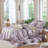 MooMee Lightweight Duvet Cover Set with Zipper Closure 8 Ties 100% Washed Cotton Linen Like Textured Soft Breathable All-Season-109236630-111275632