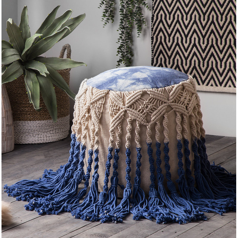 Landeros 45cm W Round Ombre Pouffe