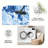 1PC Blue and White Fluid Marble Abstract area rugs for Living Room, Soft and Comfortable, Suitable for all seasons, easy-to-maintain, machine washable Indoor floor mat, Under Table Farmhouse suitable for dining table, bedroom, entryway, patio,-129934764