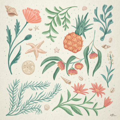 «Seaside Botanical III» par Janelle Penner, reproduction sur toile tendue