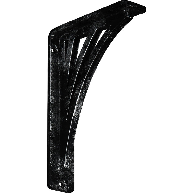 Support en fer forgé Nevio de l 1 1/2 po x P 5 1/2 po x H 8 po (support central simple), argent antique, Argent antique