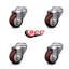 3.5 Inch Polyurethane Wheel Swivel Bolt Hole Caster Set Service Caster-88884309