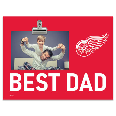 «Detri Red Wings Bright Line - Cadre de clip Best Dad»