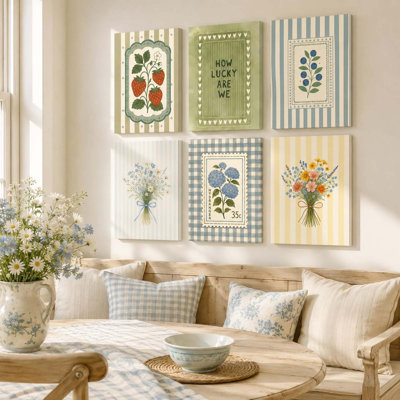 6 Piece Wrapped Canvas Wall Art
